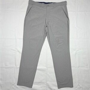 Mizzen+Main Helmsman Slim Fit Pants Mens 38x32 Gray Performance Athleisure Golf